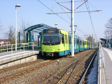 Typisk standsningssted p&aring; letbanen i Utrecht