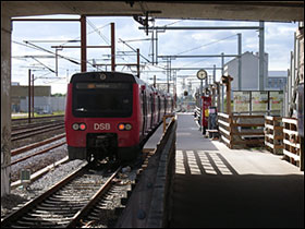 Midlertidig endestation Ny Ellebjerg ved Gammel K&oslash;ge Landevej Foto: Helge Bay d. 26.05.06