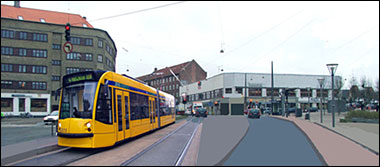Letbanevogn p&aring; Br&oslash;nsh&oslash;j Torv