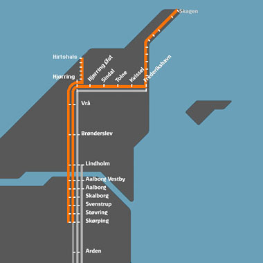 Forslag til udvikling af lokalbaner
Grafik: Helge Bay