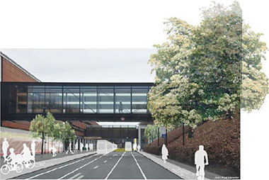 Passage af Syddansk Universitetscenter
Visualisering: Juul | Frost Arkitekter