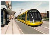 Letbanetog i &Aring;rhus, grafik &copy; Flemming Berg Olsen